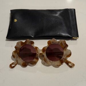 Lele Sadoughi Brown Floral Sunglasses